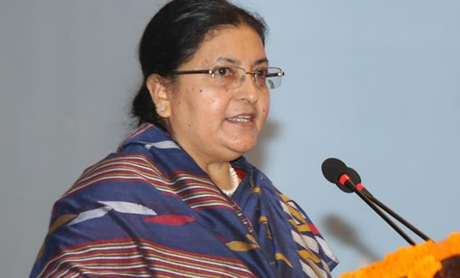 छठ पर्वले राष्ट्रिय एकतालाई थप सुदृढ गर्छः राष्ट्रपति भण्डारी