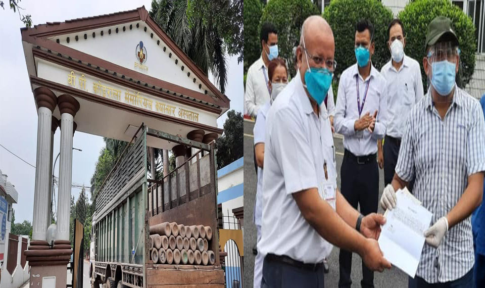 धुर्मुस-सुन्तली फाउण्डेशनले दियो चितवनको क्यान्सर अस्पताललाई ५० वटा अक्सिजन सिलिण्डर