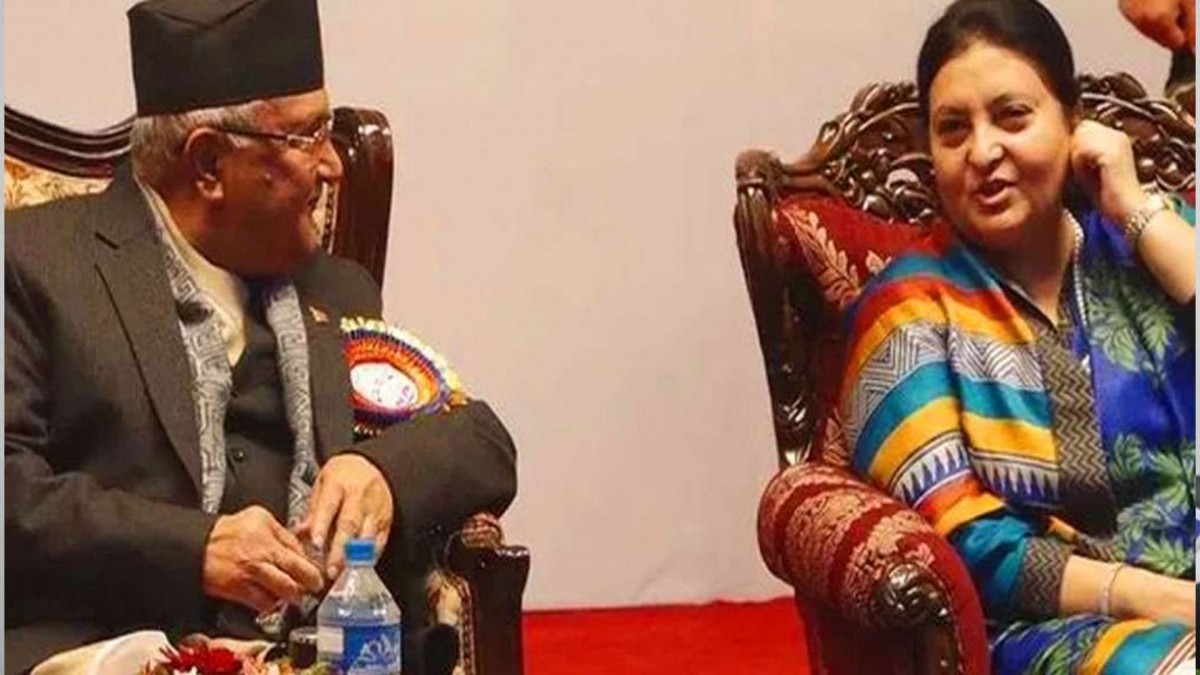 पत्र बाहिरिए लगत्तै ओली पुगे शितलनिवास, राष्ट्रपतिसँग लामो छलफल