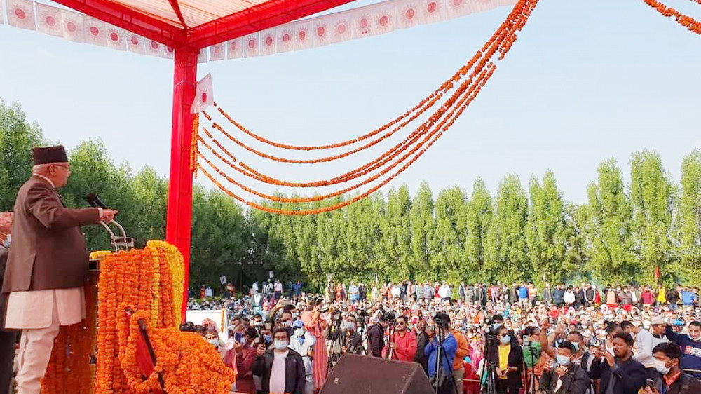 कांग्रेसलाई ओलीको प्रश्‍न- एमालेसँग एक्लै लड्ने दम छ ?