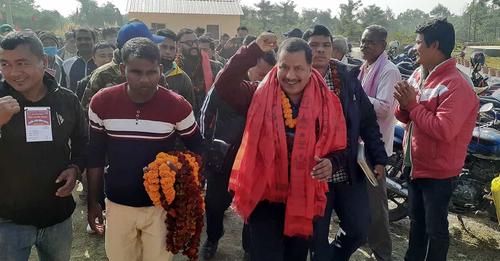 महासचिव विप्लवलाई सर्लाहीमा भव्य स्वागत