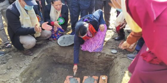 मेयर रेनुद्वारा बौद्ध गुम्बाको शिलान्यास, नपुग रकम महानगरले दिने