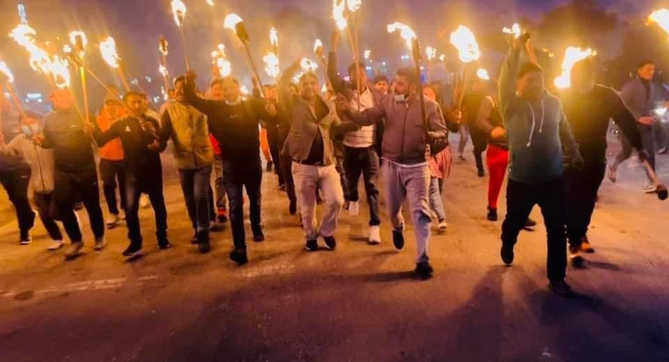 वाईसीएल  र अखिल (क्रान्तिकारी) चितवनको आयोजनामा  मशाल जूलूस