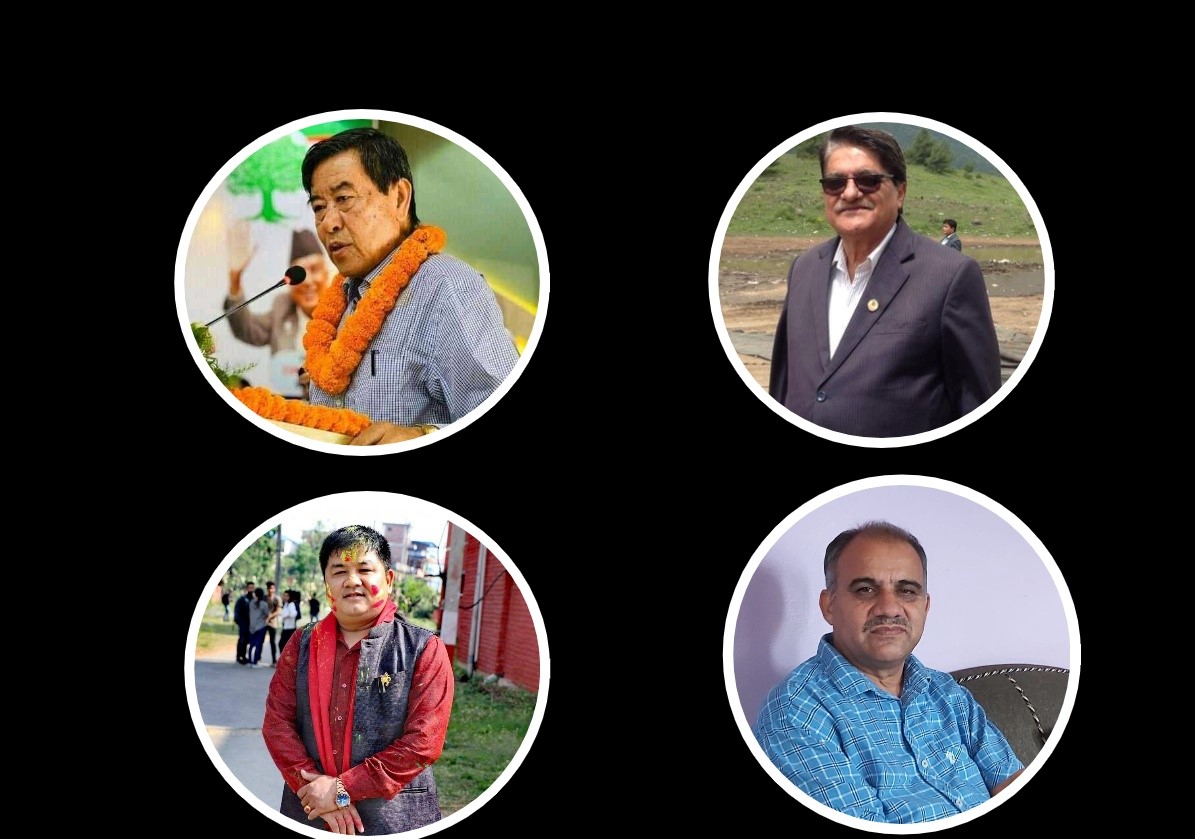 चितवन कांँग्रेसका पुराना नेताहरु गठबन्धनको पक्षमा मत माग्दै घरदैलोमा