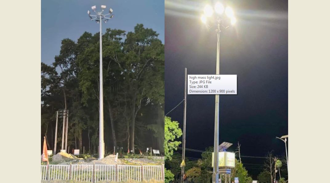 ‘हाईमास्ट’ सडक बत्ती जडानपछि उज्यालो  महानगरको अभियानले  सफलता पाउंँदै