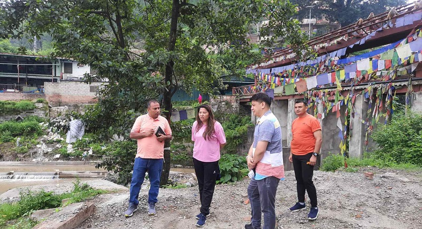 मन्त्री झाँक्रीद्वारा बागमती करिडोरको गोकर्ण क्षेत्रको निरीक्षण