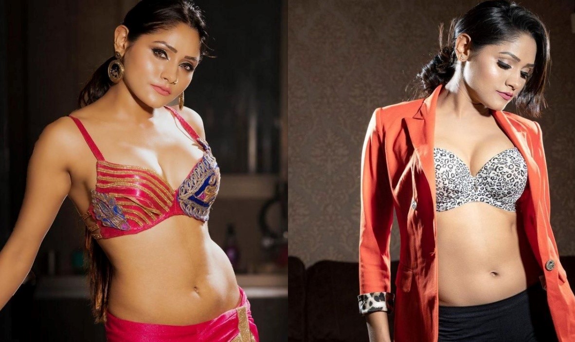 ब्रालेट-शर्टसमा सिजलिङ श्वेता