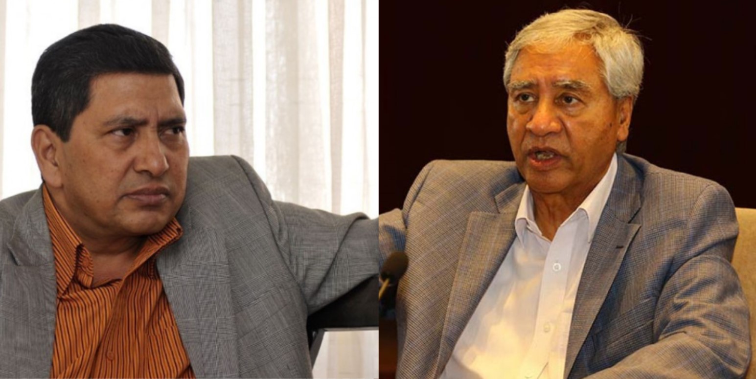 गृहमन्त्री श्रेष्ठले भेटे कांग्रेस सभापति देउवालाई