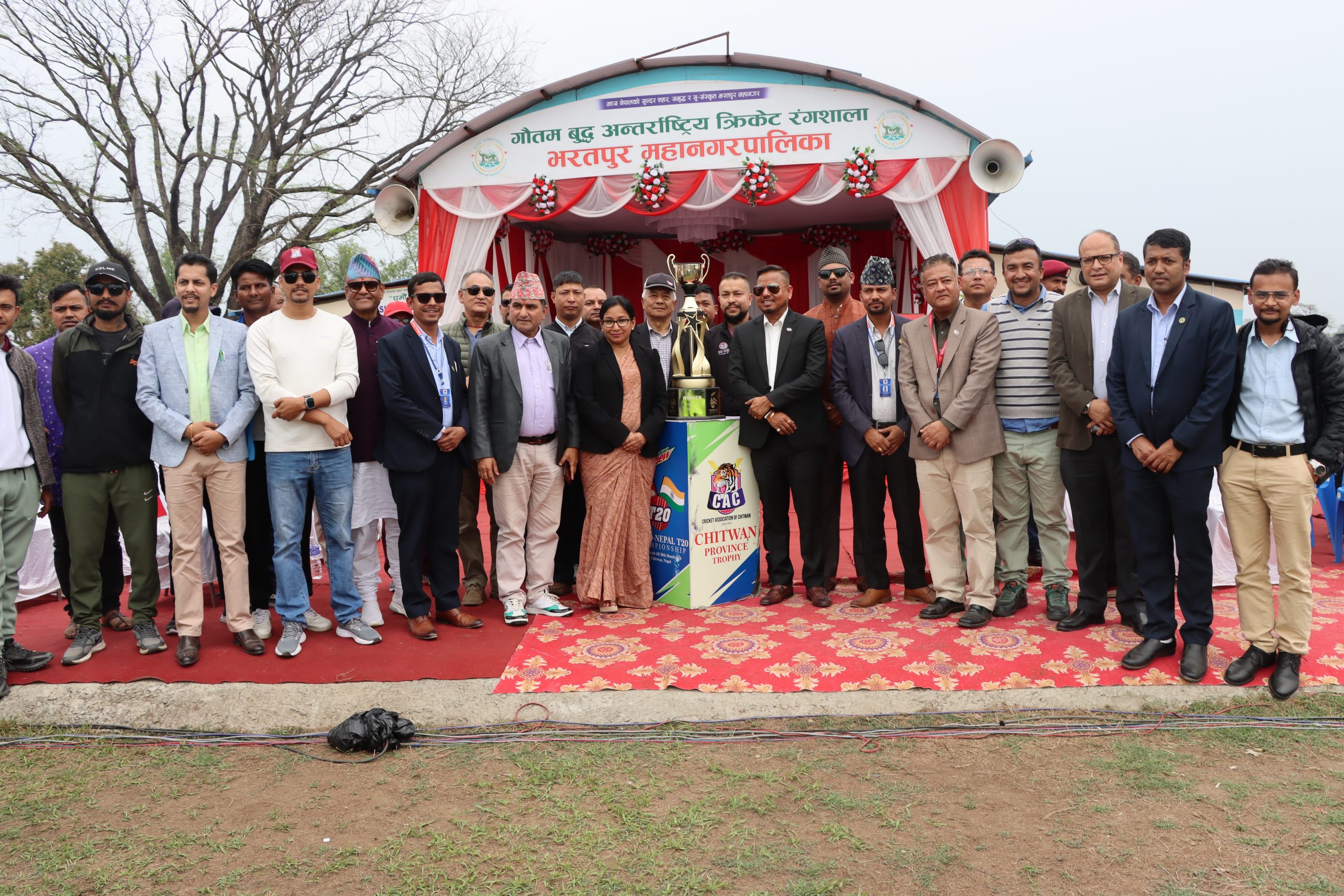 गौतमबुद्ध अन्तर्राष्ट्रिय क्रिकेट रंगशाला द्रुत गतिमा निर्माण हुन्छ : प्रमुख दाहाल