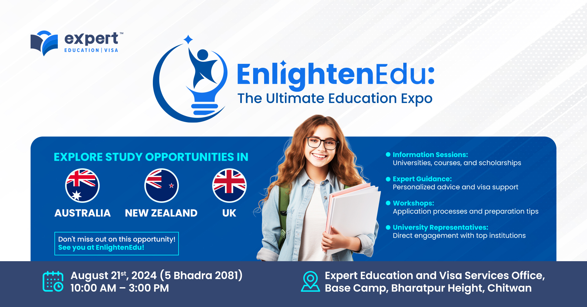 भदौ ५ मा एक्सपर्ट चितवनले शैक्षिक मेला गर्दै