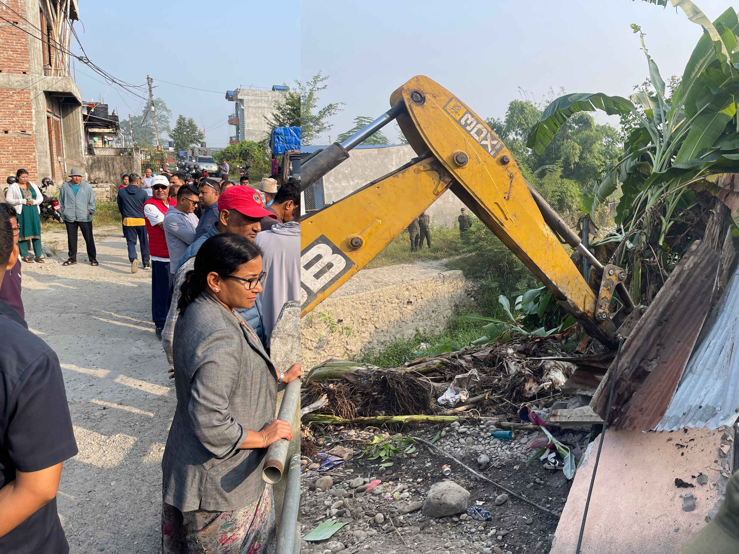 पुंगी खोलाको अवैध संरचना भत्काउने कार्य जारी, सौन्दर्यकरण र सीमांकनको कार्य एक साथ हुँदै