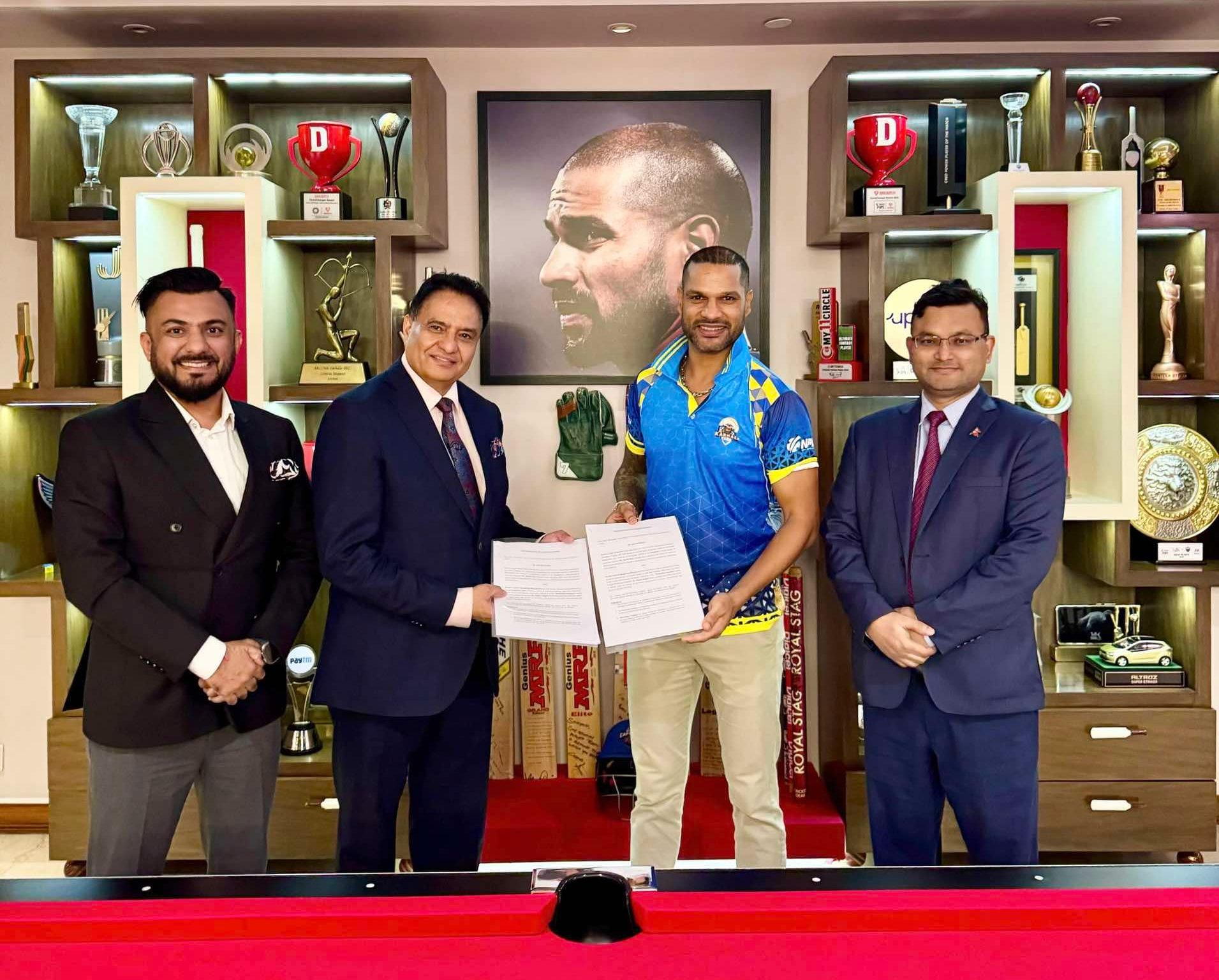 शिखर धवन एनपीएलका लागि कर्णाली याक्समा अनुबन्धि