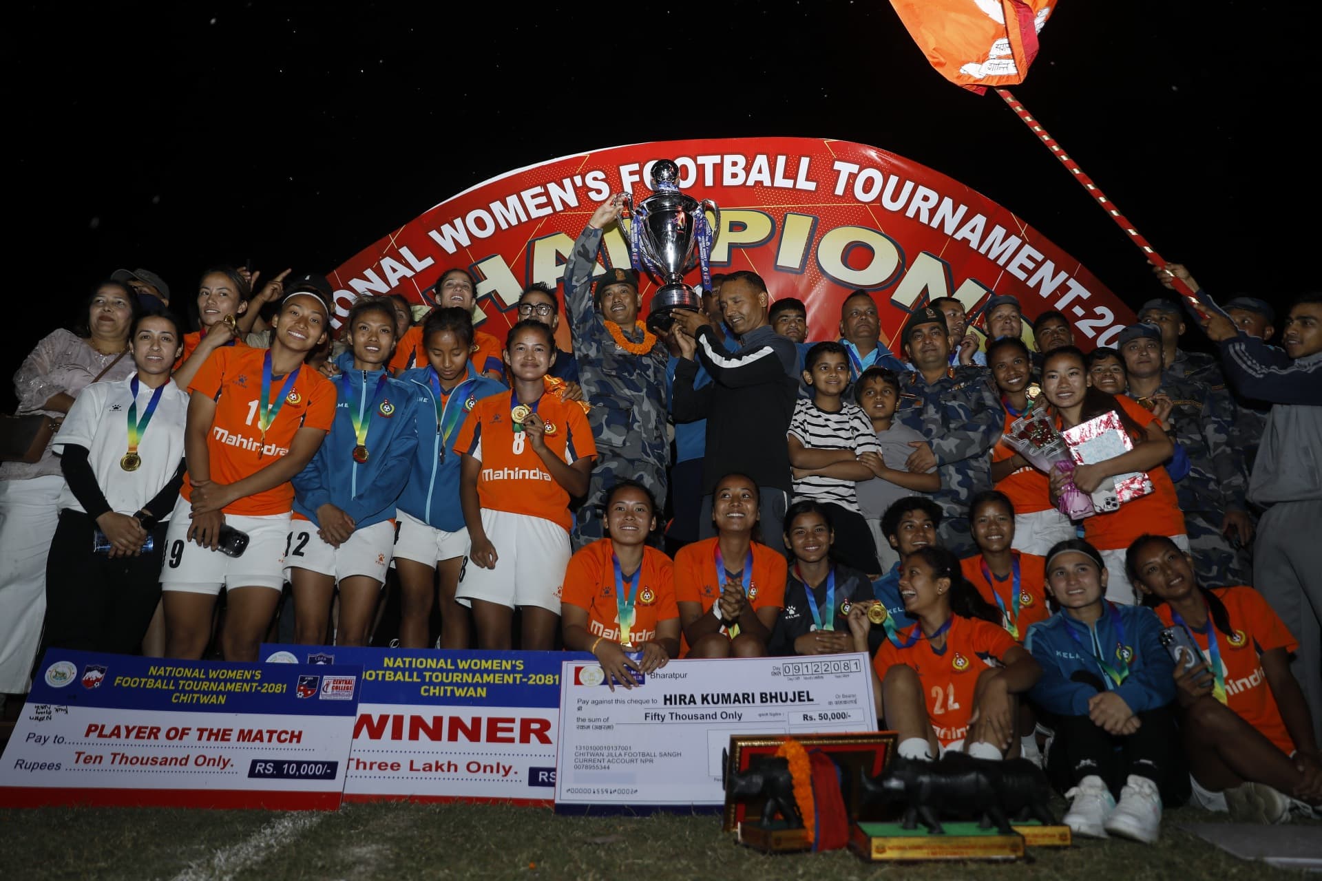 एपिएफले  जित्यो राष्ट्रिय महिला फुटबलको उपाधि